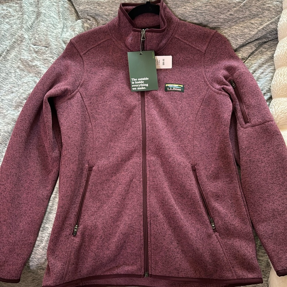 NEW WITH TAGS LL Bean Sweater Fleece Zip Up